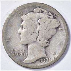 1921-D MERCURY DIME  VG  KEY DATE
