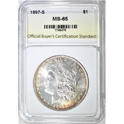 1897-S MORGAN DOLLAR GEM BU