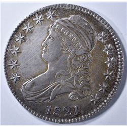 1821 BUST HALF XF/AU