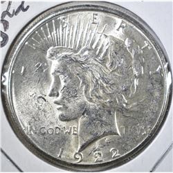 1922-S PEACE DOLLAR, GEM BU