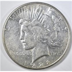1928-S PEACE DOLLAR AU +