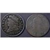 Image 1 : 1804 & 1828 VG HALF CENTS