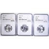 Image 1 : (3) 1964 NGC MS-66 QUARTERS