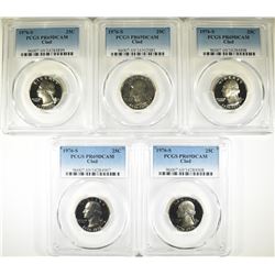 5-1976-S CLAD WASHINGTON QUARTERS PCGS PR-69 DCAM