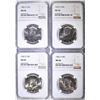 Image 1 : (4) 1982 D KENNEDY HALF DOLLARS NGC MS-66