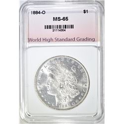 1884-O MORGAN DOLLAR WHSG GEM BU