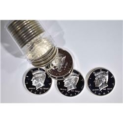 ROLL OF 20-2001-S PROOF SILVER KENNEDY HALVES