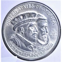 1924 HUGENAUT COMMEM HALF DOLLAR, CH BU