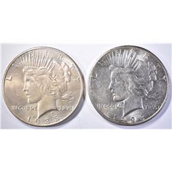 1923-S BU & 35 CH BU PEACE DOLLARS