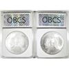 Image 2 : 2-2010 AMERICAN SILVER EAGLES, OBCS PERFECT GEM BU