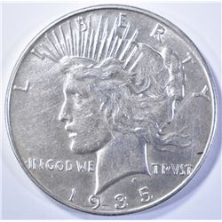 1935 PEACE DOLLAR   AU
