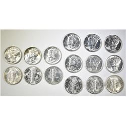 6 -1941 S, 9 -1942 S MERCURY DIMES