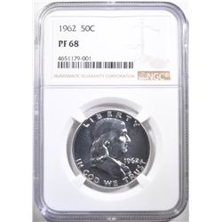 1962 FRANKLIN HALF DOLLAR NGC PF-68