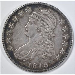 1818 BUST HALF DOLLAR, AU