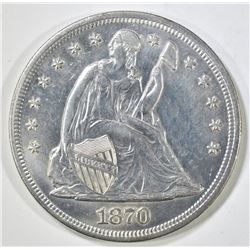 1870 SEATED LIBERTY DOLLAR, BU