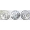 Image 2 : 3-GEM BU 2019 AMERICAN SILVER EAGLES