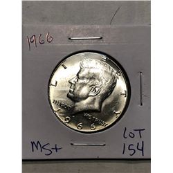 Beautiful 1966 MS  High Grade Silver Kennedy Half Dollar