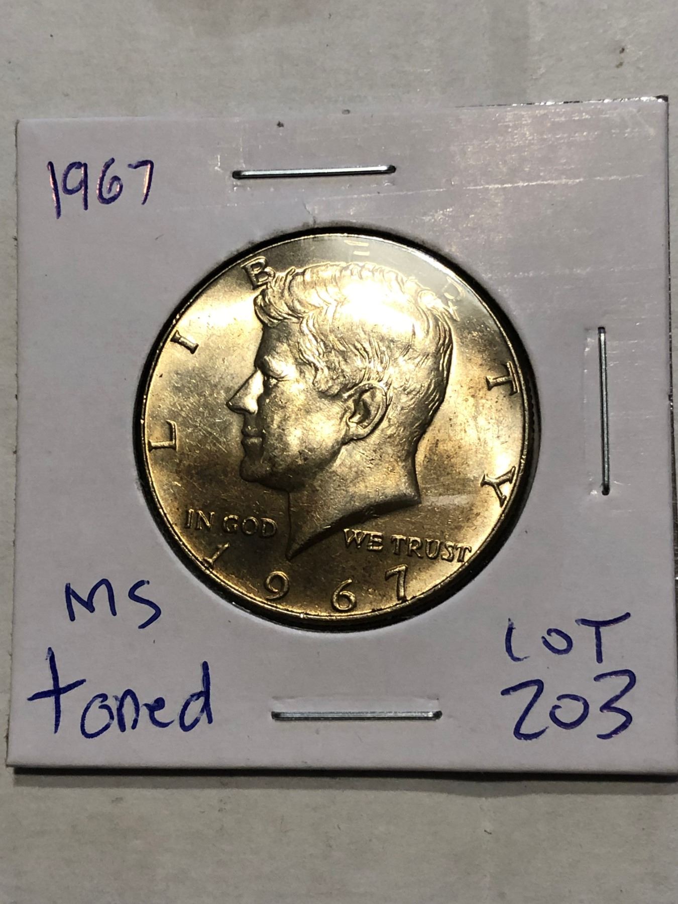 Beautiful Toned 1967 MS High Grade Silver Kennedy Half Dollar Beautiful Toned 1967 MS High Grade Silver Kennedy Half Dollar