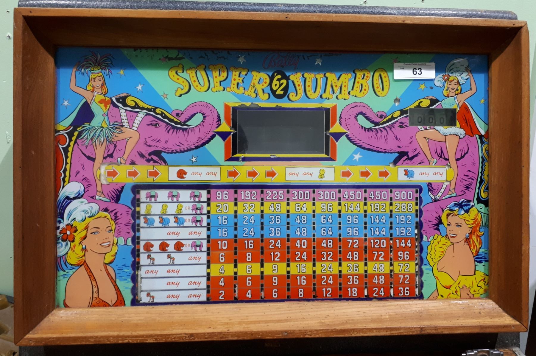 VINTAGE BALLY SUPER JUMBO SLOT MACHINE