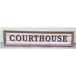 CUSTOM WOOD COURTHOUSE SIGN-MOVIE PROP