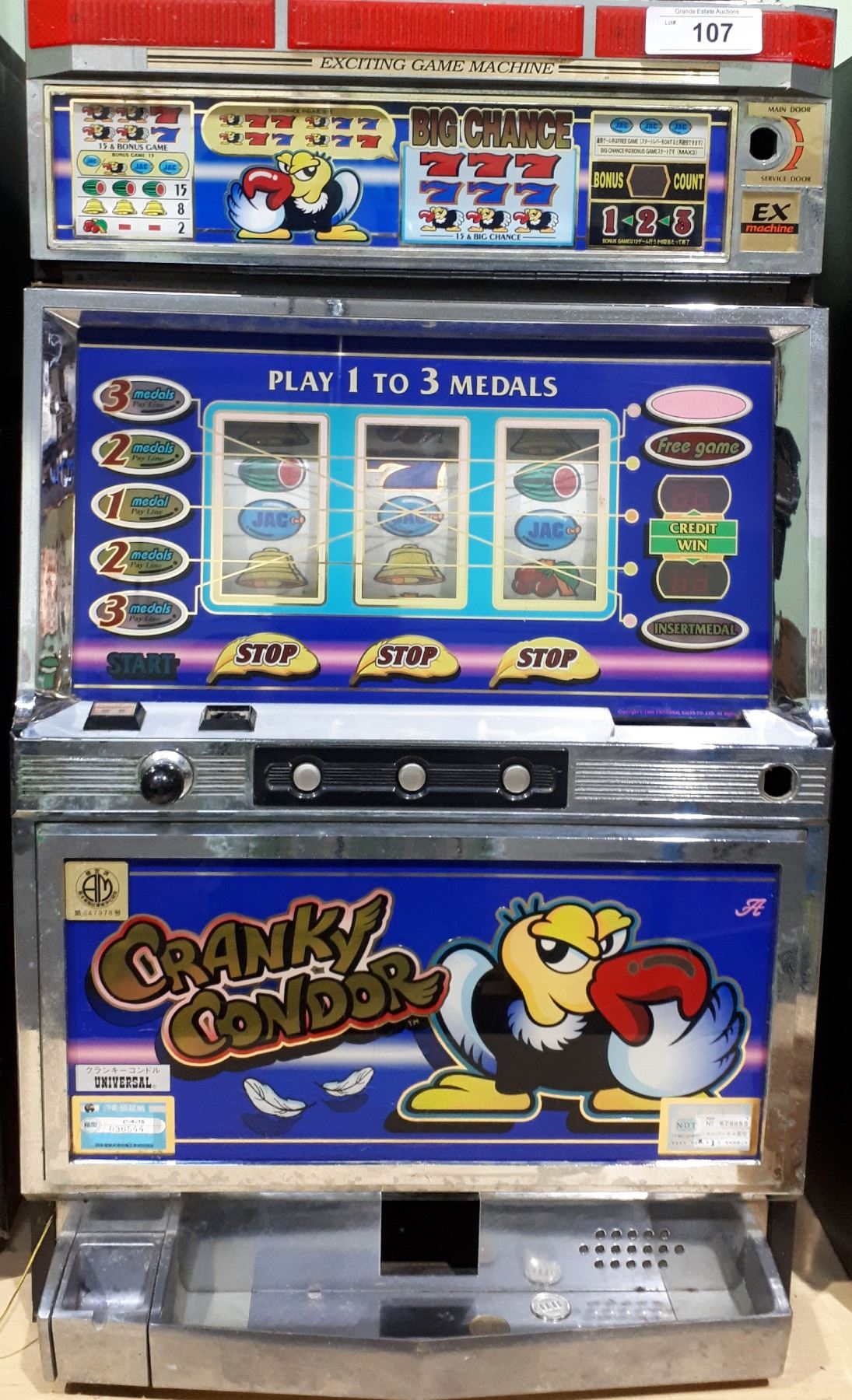 CRANKY CONDOR SLOT MACHINE