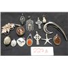 Image 1 : 13 STERLING PENDANTS & BROOCHES