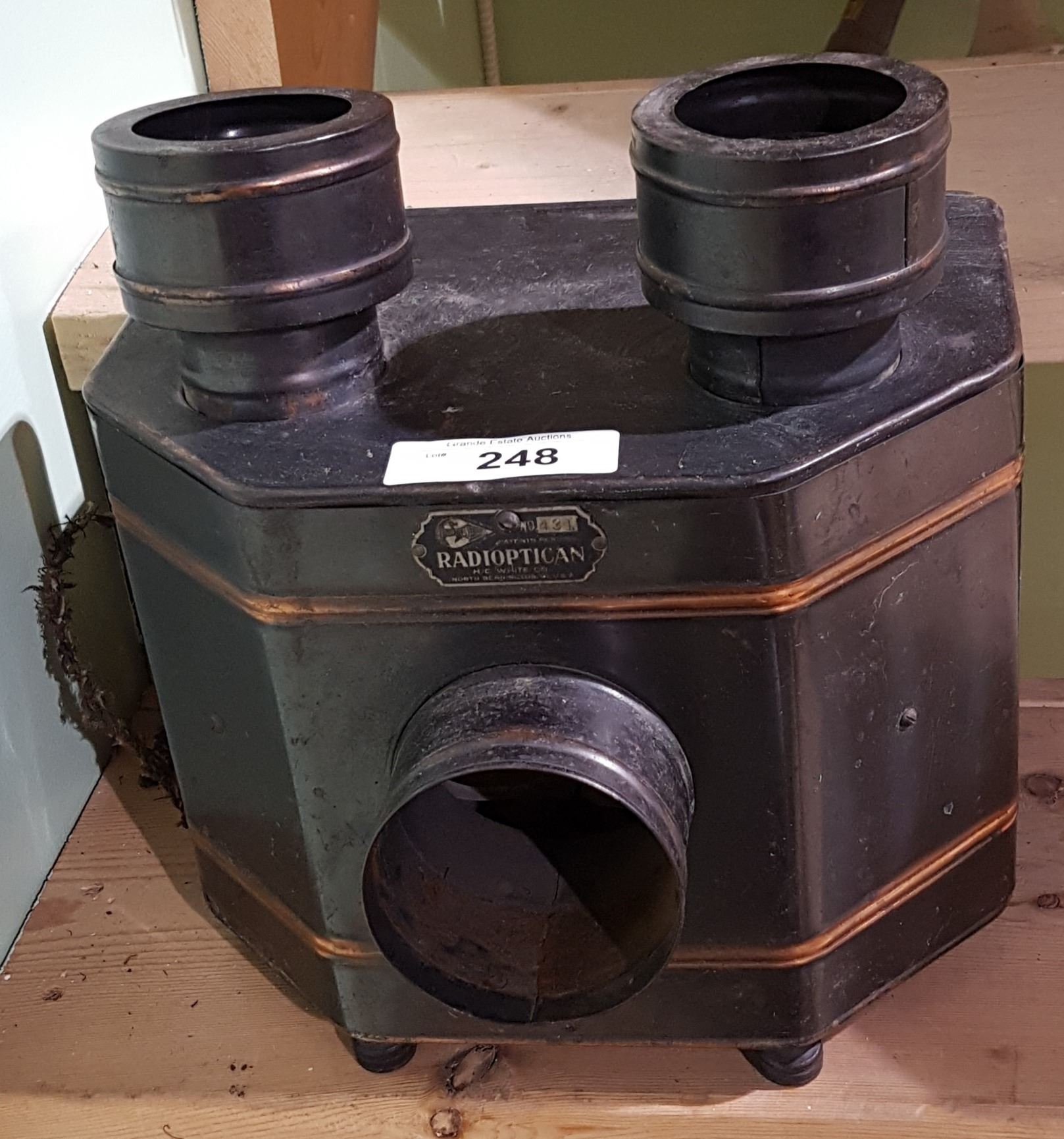 Used H.C. White Co. RARE Radioptican Positive Image Projector Post Card Viewer AS IS