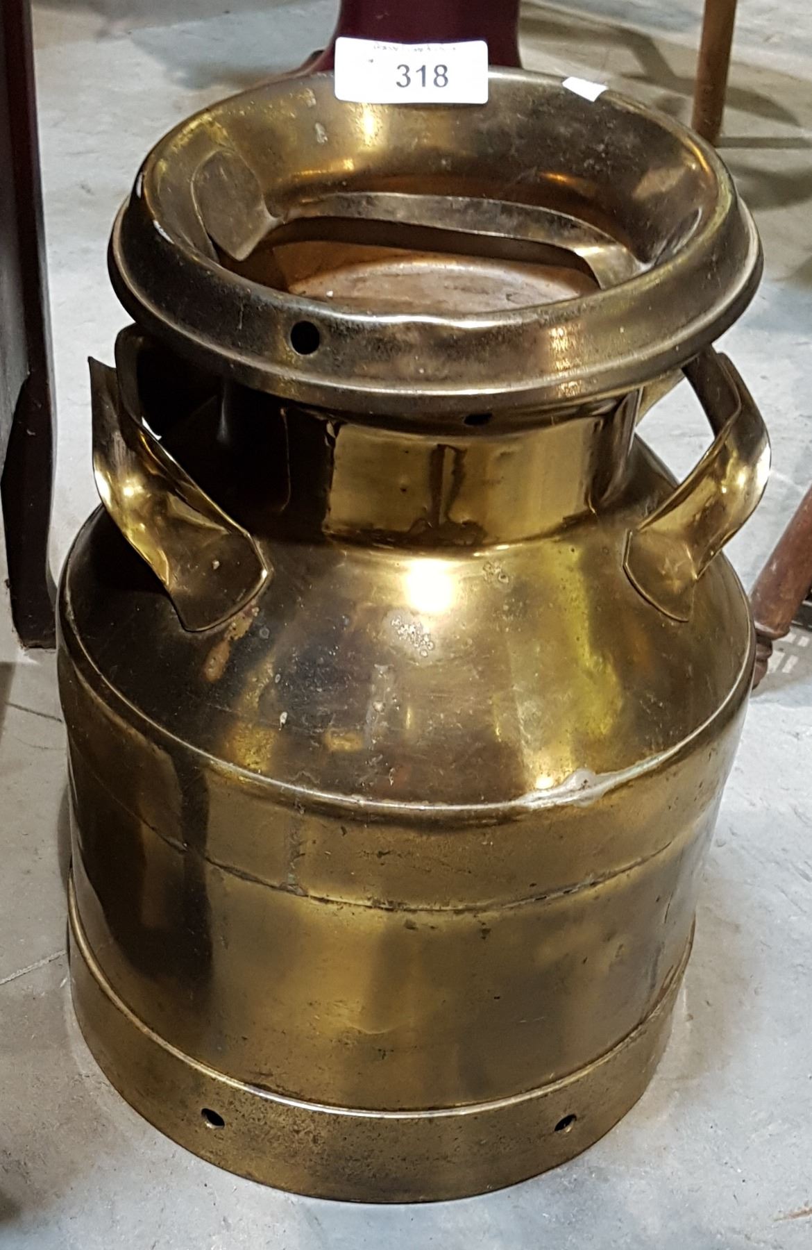 5 GALLON BRASS MILK CAN