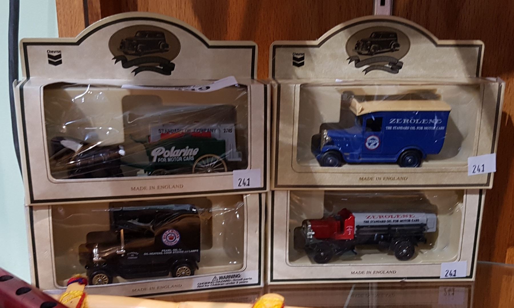 4 CHEVRON DIE CAST COLLECTIBLE TRUCKS