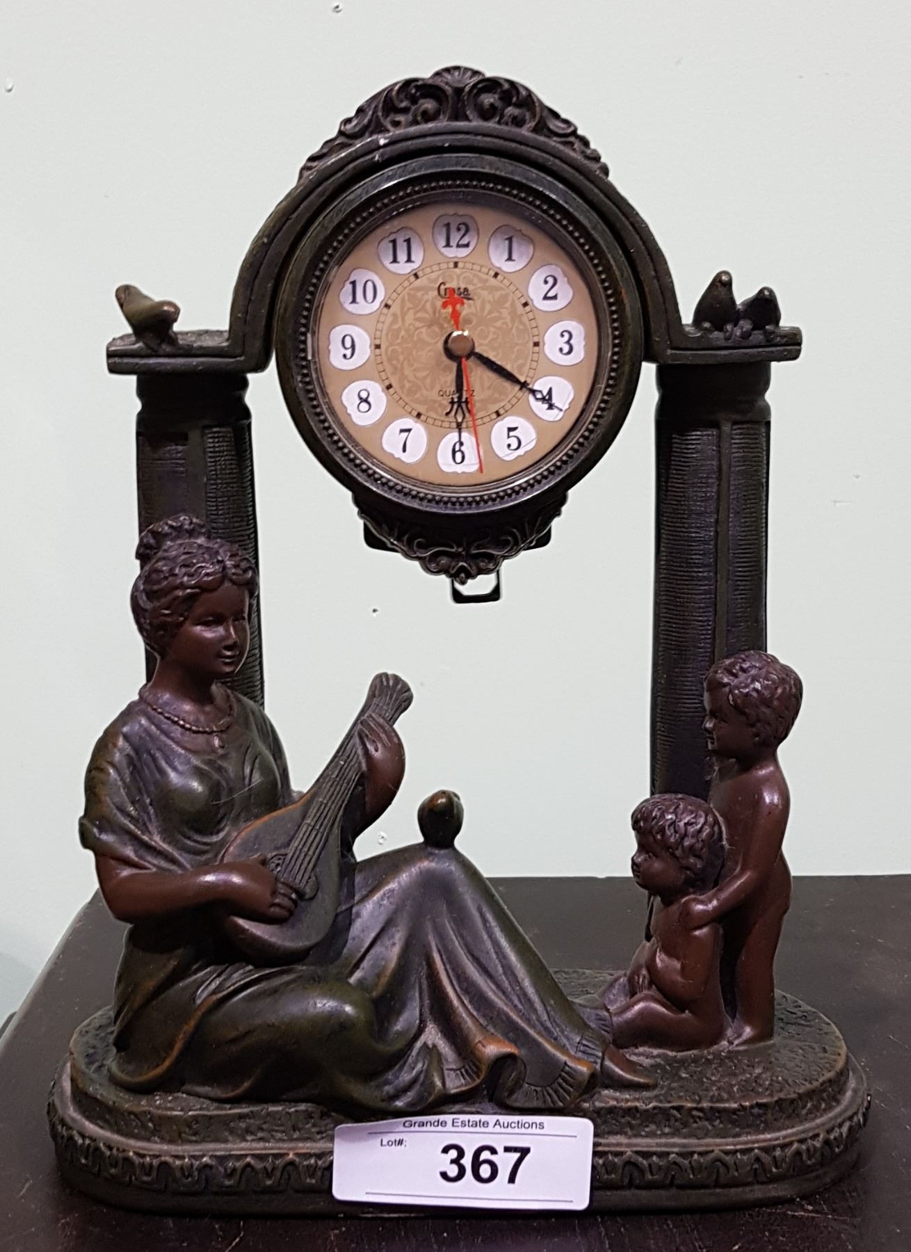 FIGURAL COLUMN CLOCK