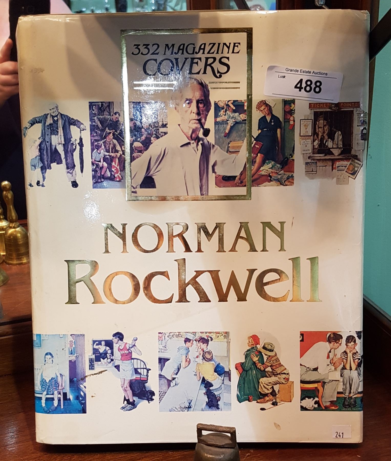 LARGE NORMAN ROCKWELL COFFEE TABLE BOOK vincent price coffee table book