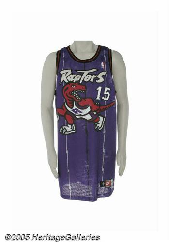 vince carter game worn jersey