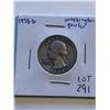 Image 1 : 1958 D Washington Silver Quarter Nice Early US Coin
