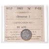 Image 1 : 1865 Newfoundland 5 Cent
