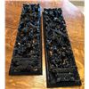 Image 1 : SET OF 2 BLACK LACQUER ASIAN WALL ART ITEMS