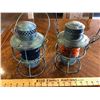 Image 1 : GR OF 2, CNR LANTERNS W / BLUE AND AMBER LENS