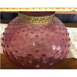 FENTON CRANBERRY GLASS GLOBE