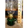 Image 1 : ANTIQUE GREEN GLASS MINI OIL LAMP