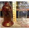 Image 1 : GR OF 2, ETCHED GLASS OIL LAMP CHIMNEYS