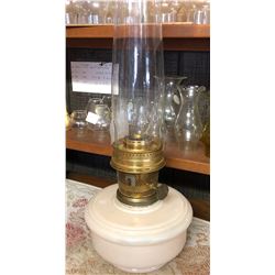 MILK GLASS OIL LAMP