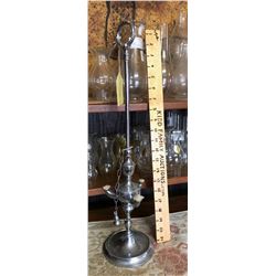 ANTIQUE CHROME 3 WICK OIL LAMP