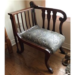 MAHOGANY FINISHED  CHAIR WITH CLASSIC LINES