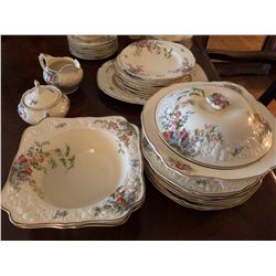 CROWN DUCAL 'ROSALIE' 6 + CHINA SETTING