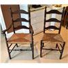 Image 1 : HIS & HERS ANTIQUE RUSH CHAIRS