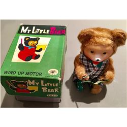 MODERN TOYS, 'MY LITTLE BEAR' WIND UP TOY W / ORIGINAL BOX - JAPAN