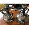 Image 1 : GR OF 2 SILVER PLATE / GLASS DECANTERS