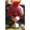 Image 1 : CRANBERRY GLASS ALADDIN LAMP - NO 11