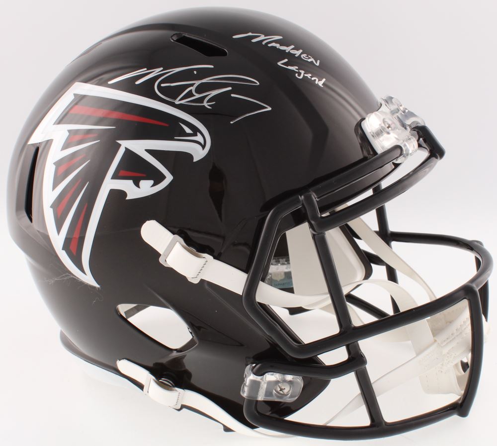Michael Vick Signed Falcons FullSize Speed Helmet Inscribed "Madden