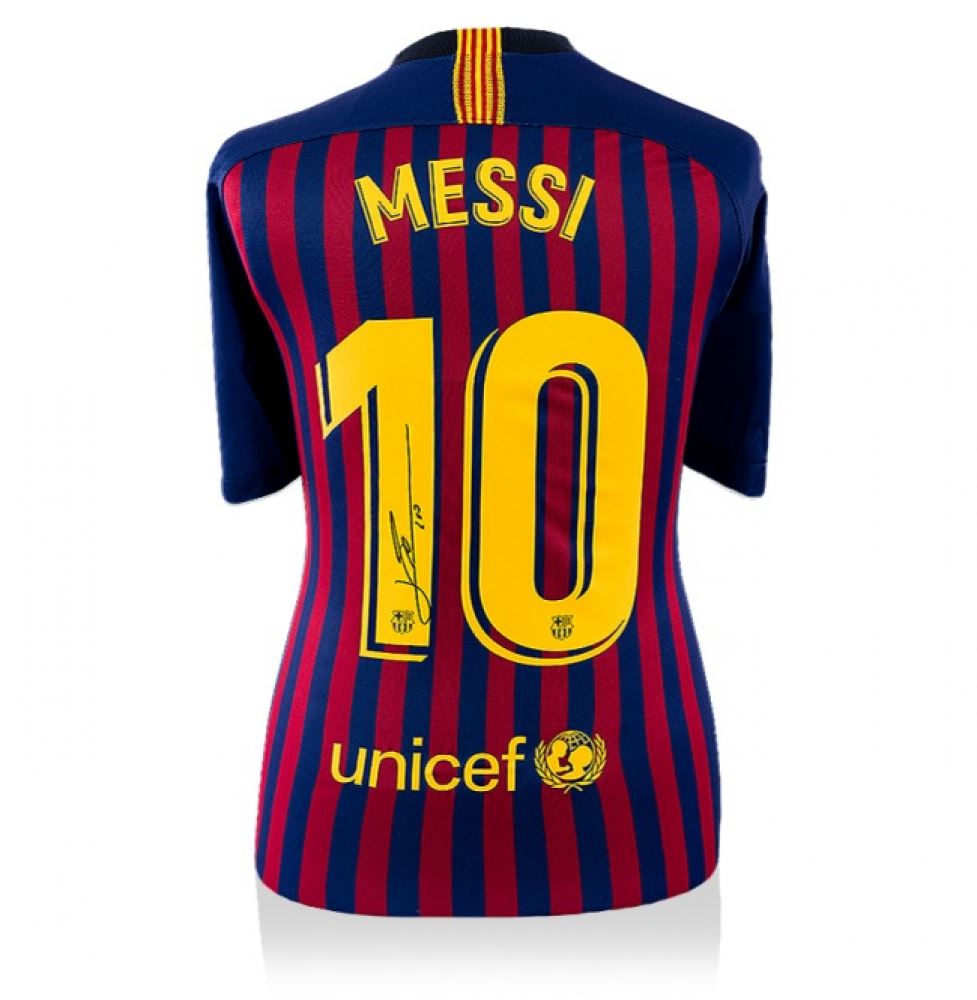 Lionel Messi Signed 2018-19 Barcelona Home Jersey (Icons COA)