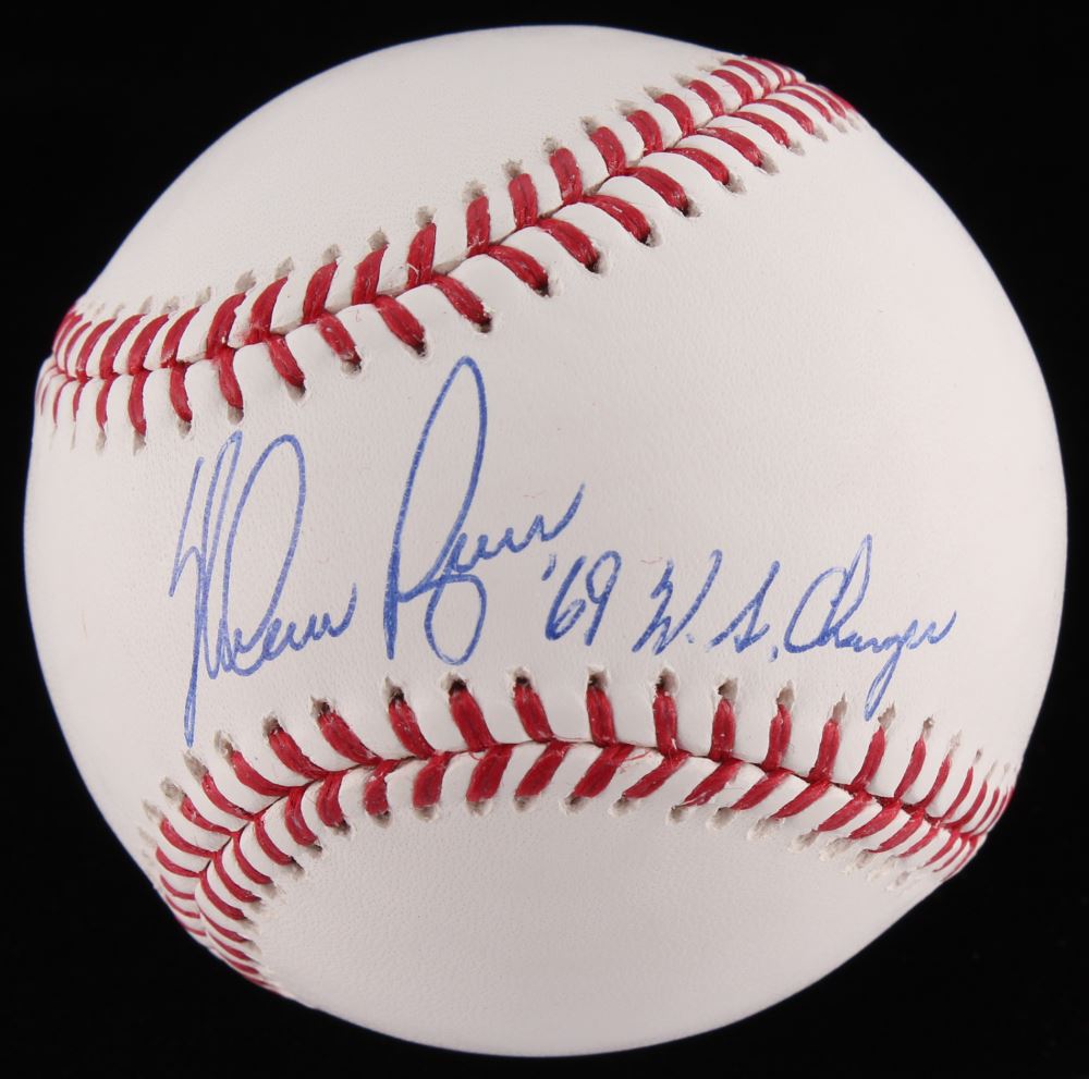Nolan Ryan Signed OML Baseball Inscribed 69 W S Champs JSA COA 